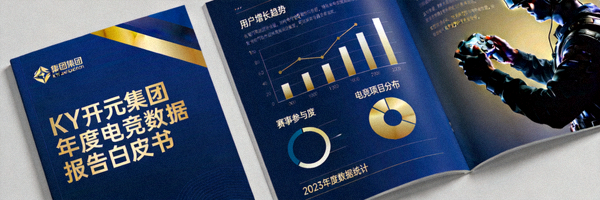 KY开元集团年度电竞数据报告白皮书封面及内容展示